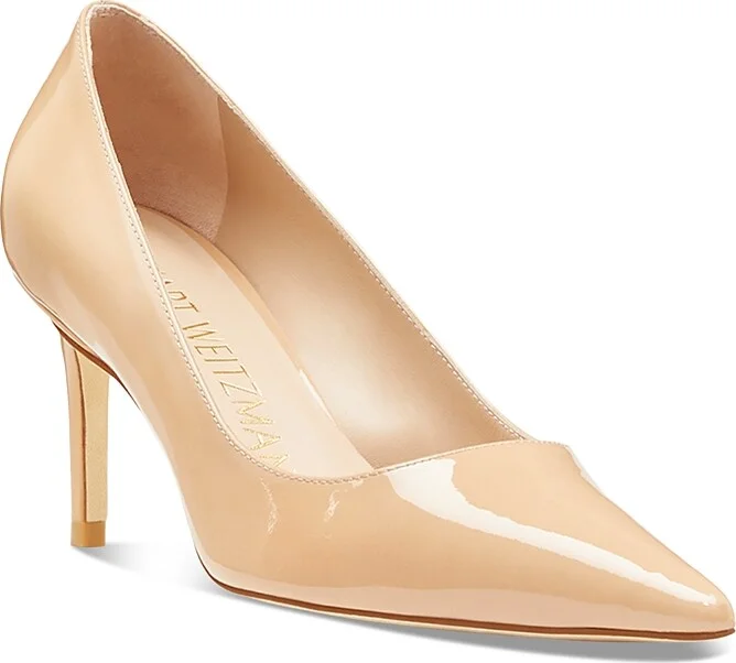 Stuart Weitzman Women's Stuart 75 Pointed Toe High Heel Pumps