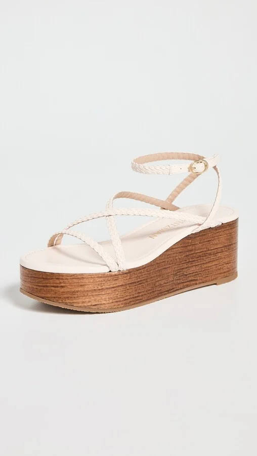 Stuart Weitzman Wovette Wedge Sandals - Image 2