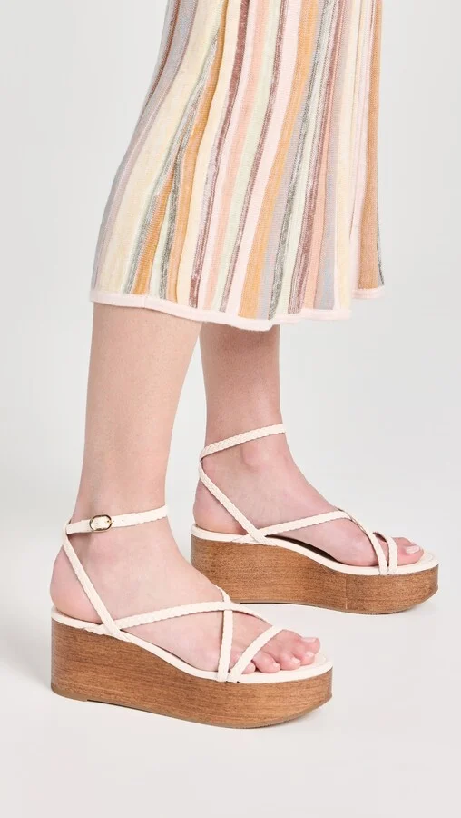 Stuart Weitzman Wovette Wedge Sandals - Image 3