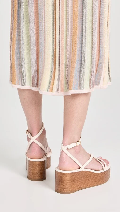 Stuart Weitzman Wovette Wedge Sandals - Image 5