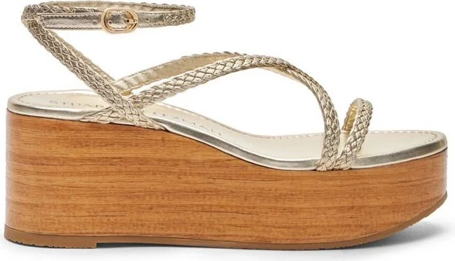 Stuart Weitzman Wovette Wedge Sandals