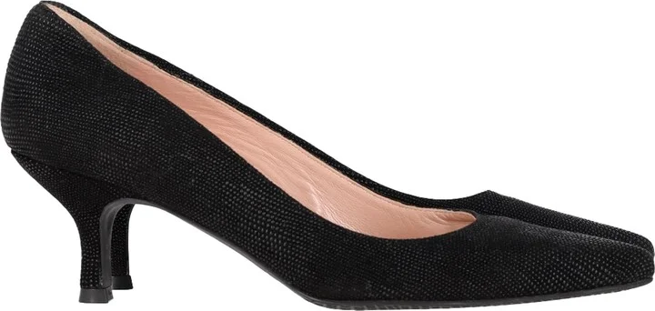 Stuart Weitzman x Russell & Bromley Beaded Accent Pumps in Black Leather