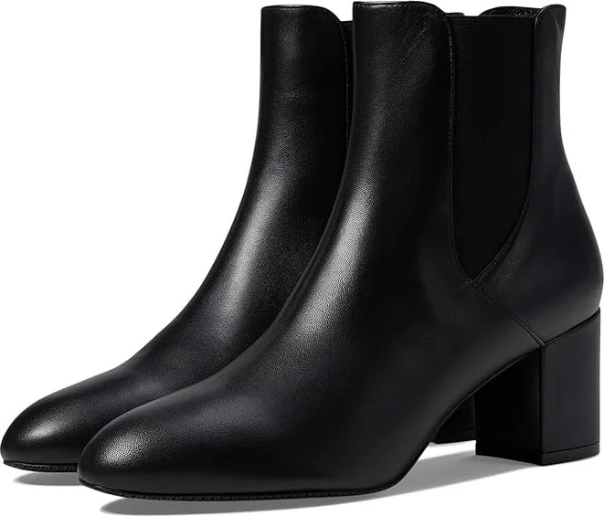 Stuart Weitzman Yuliana 60 Chelsea Bootie Women's Boots Black : 5 M, Leather