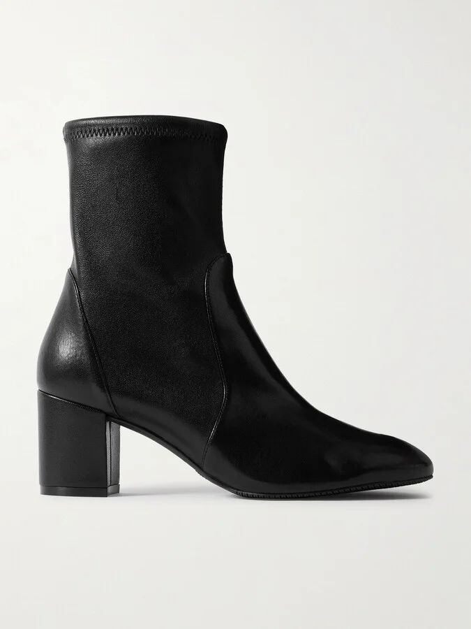 Stuart Weitzman - Yuliana Leather Ankle Boots - Black