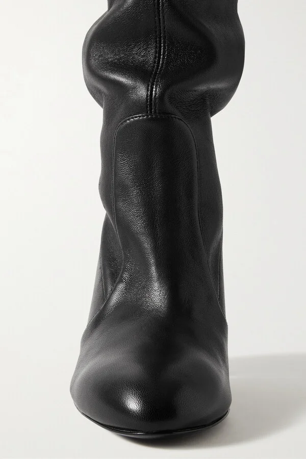 Stuart Weitzman - Yuliana Leather Knee Boots - Black - Image 4