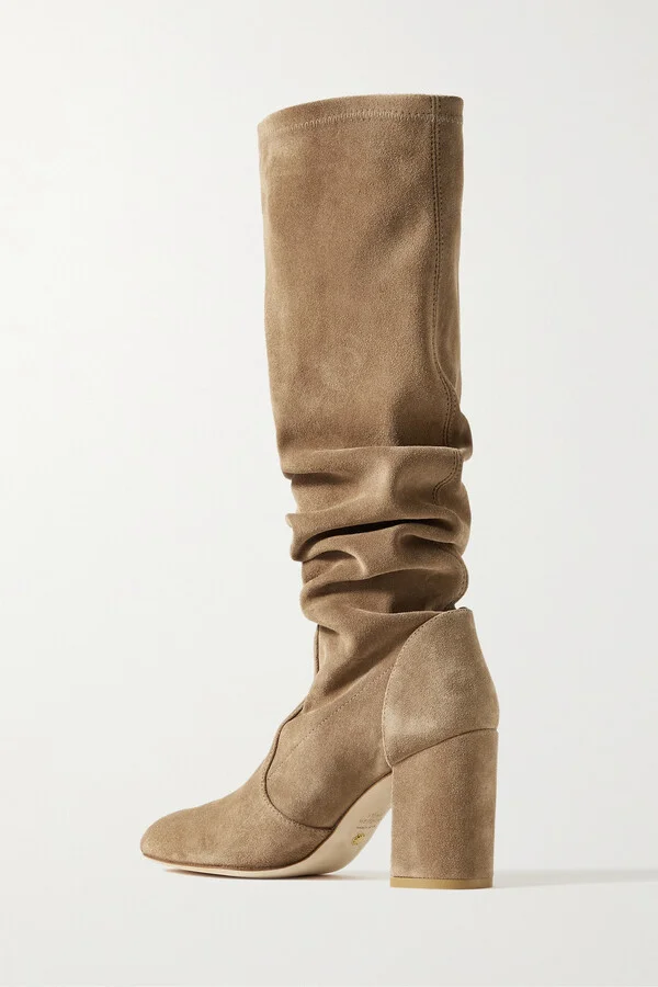 Stuart Weitzman - Yuliana Suede Knee Boots - Green - Image 3