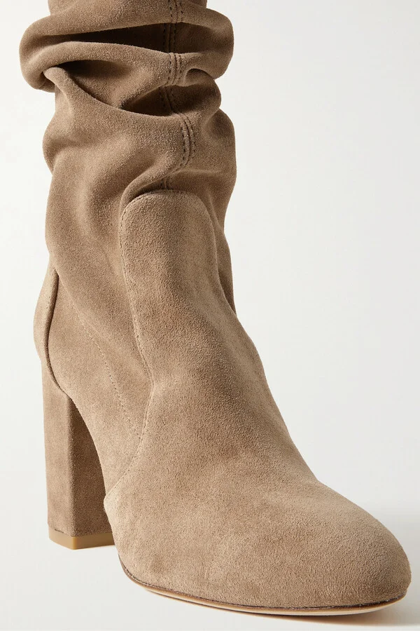 Stuart Weitzman - Yuliana Suede Knee Boots - Green - Image 4