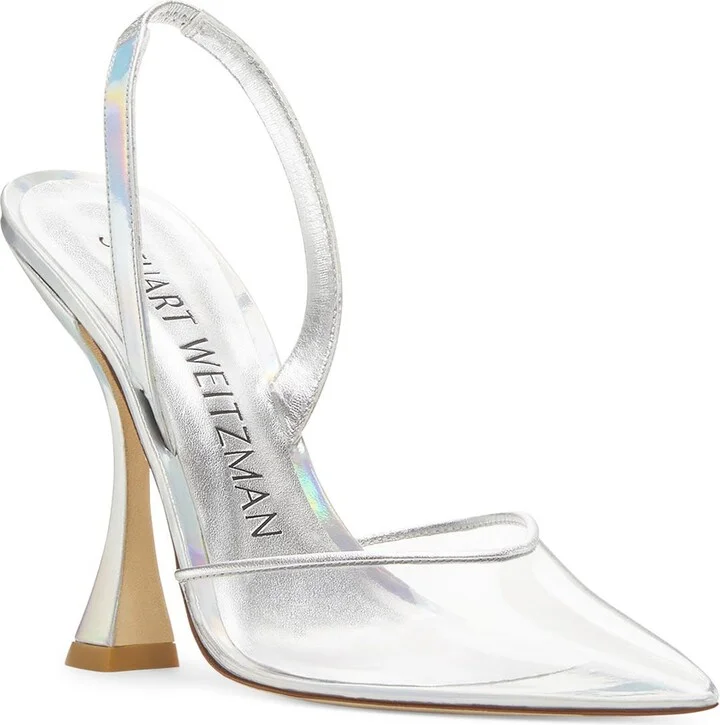 Stuart Xcurve Pointed Toe Slingback Pump