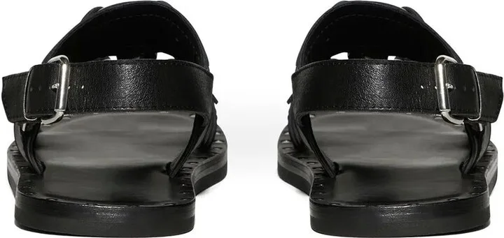 Stud-Detail Calf-Leather Sandals - Image 3