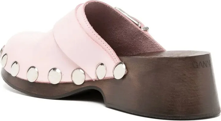 Stud-Detail Leather Mules - Image 3