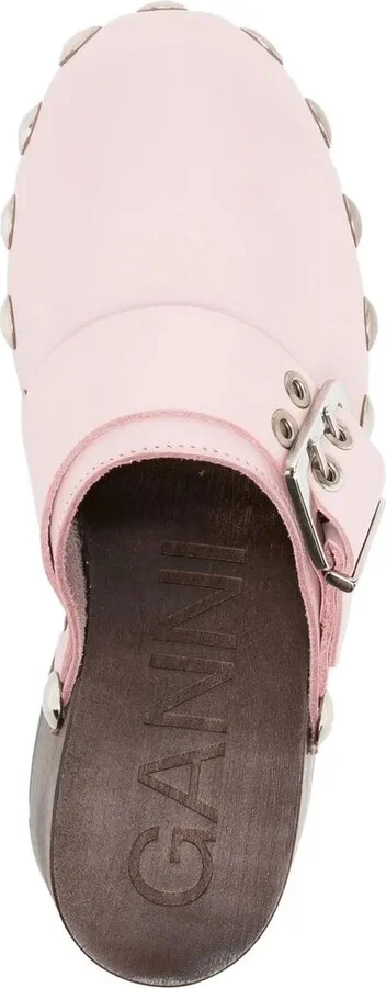 Stud-Detail Leather Mules - Image 4