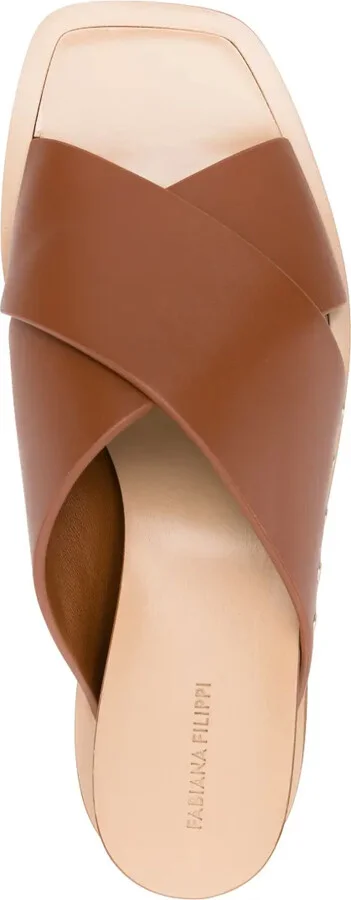 Stud-Detailed Leather Slides - Image 4