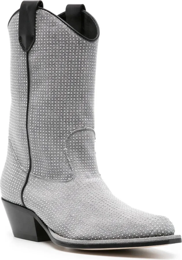 Stud-Embellished Ankle Boots - Image 2