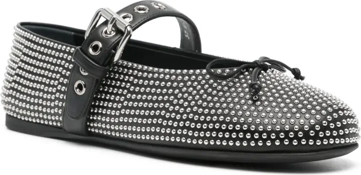 Stud-Embellished Ballerina Shoes - Image 2