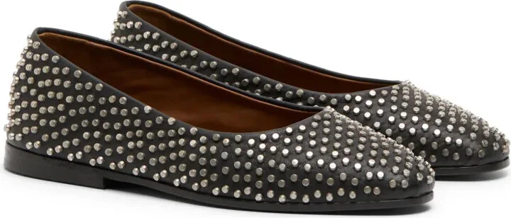 Stud-Embellished Ballerina Shoes - Image 2