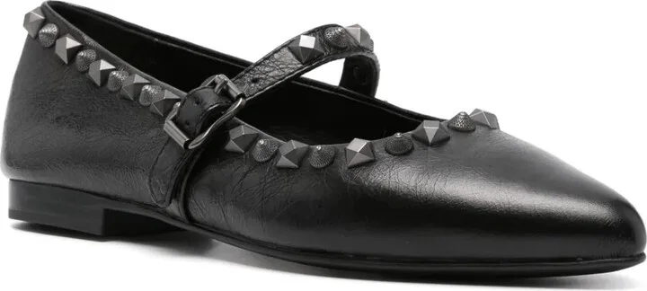 Stud-Embellished Ballerina Shoes - Image 2