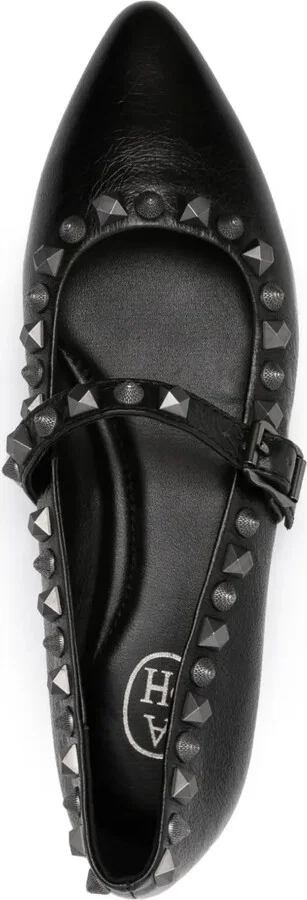 Stud-Embellished Ballerina Shoes - Image 4