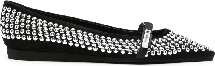 Stud-Embellished Ballerina Shoes