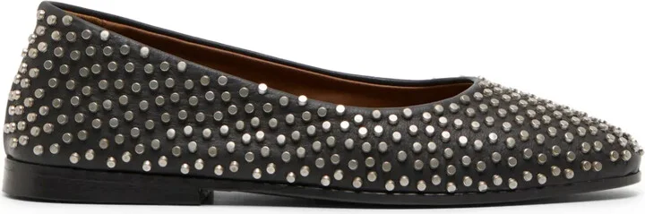 Stud-Embellished Ballerina Shoes