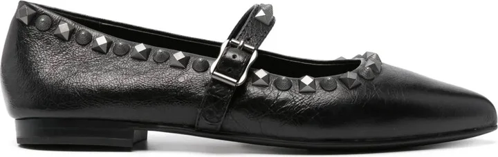 Stud-Embellished Ballerina Shoes