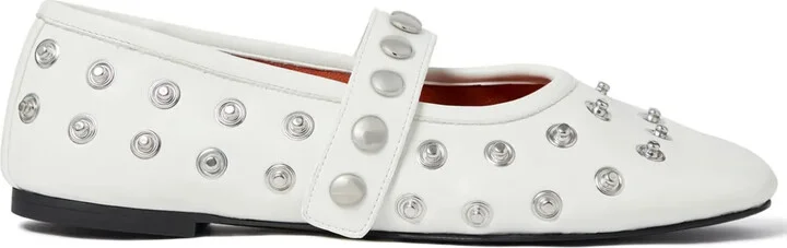 Stud-Embellished Ballerinas
