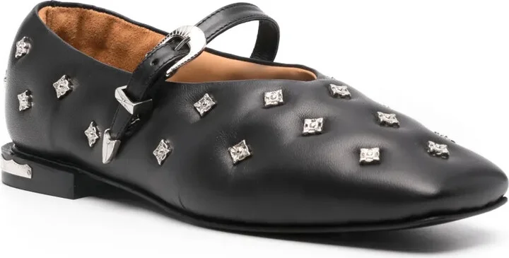 Stud-Embellished Ballet Flats - Image 2