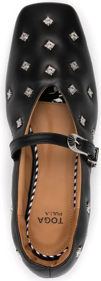 Stud-Embellished Ballet Flats - Image 4