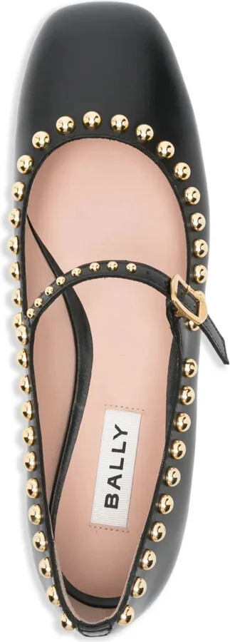 Stud-Embellished Ballet Flats - Image 4