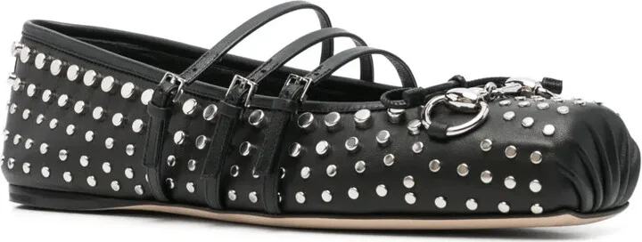 Stud-Embellished Ballet Flats - Image 2