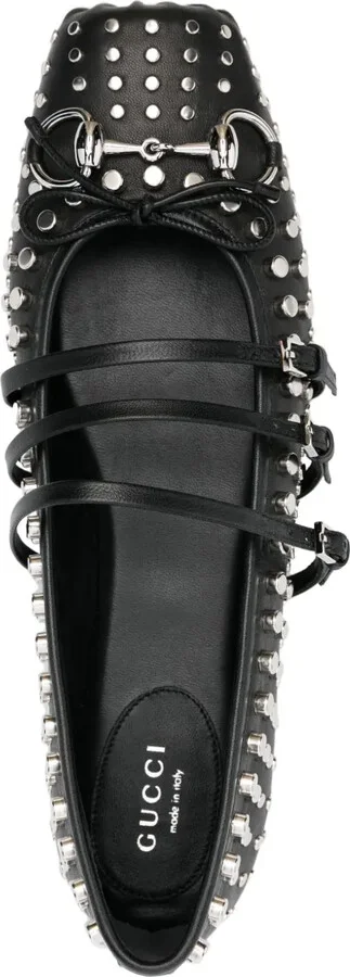 Stud-Embellished Ballet Flats - Image 4