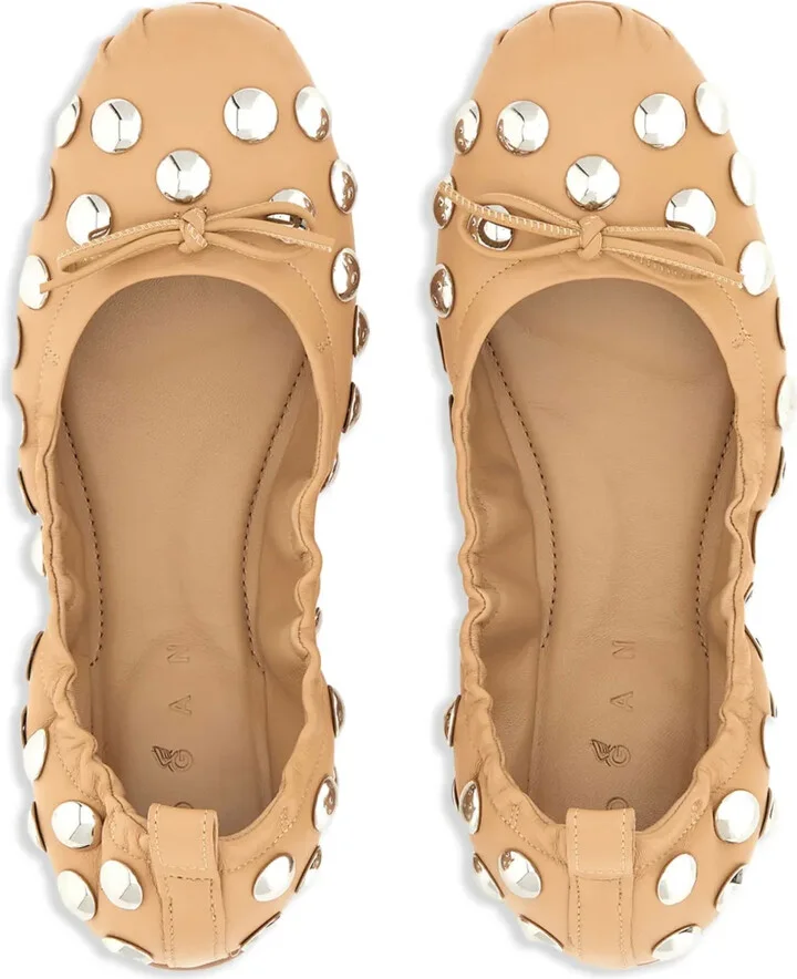 Stud-Embellished Ballet Flats - Image 4