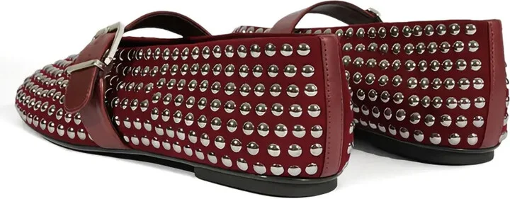 Stud-Embellished Ballet Flats - Image 3