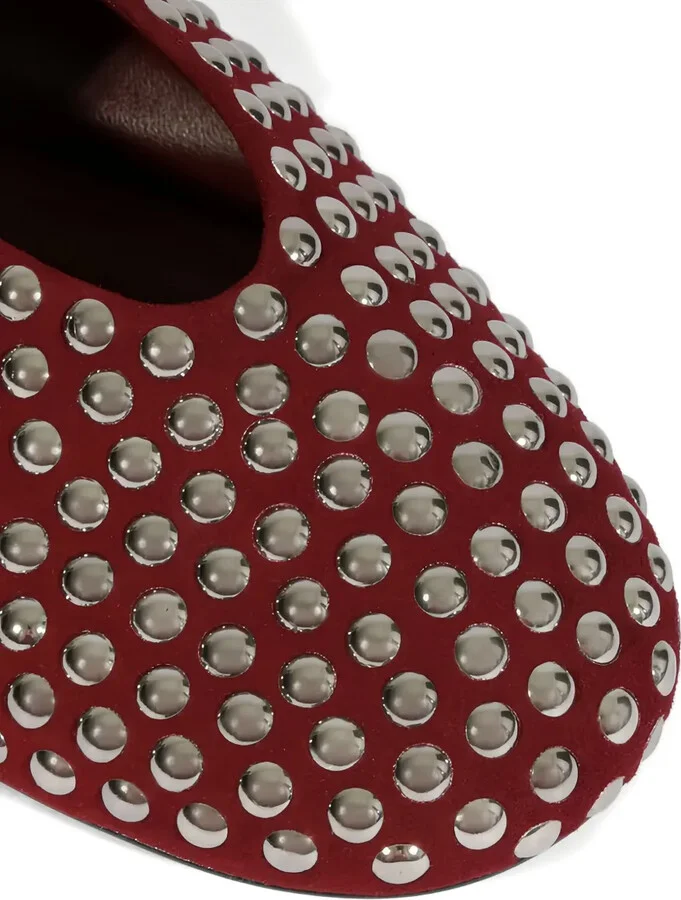 Stud-Embellished Ballet Flats - Image 4