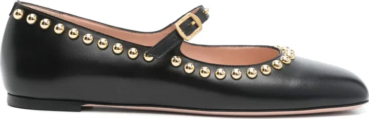 Stud-Embellished Ballet Flats