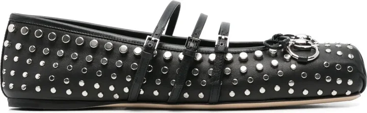 Stud-Embellished Ballet Flats