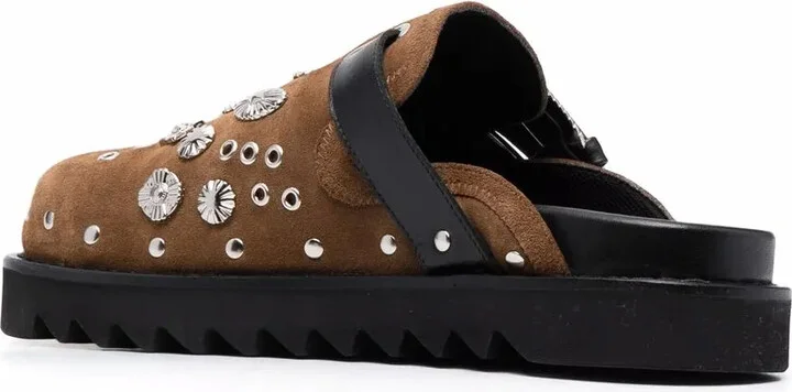 Stud-Embellished Buckled Clogs - Image 3