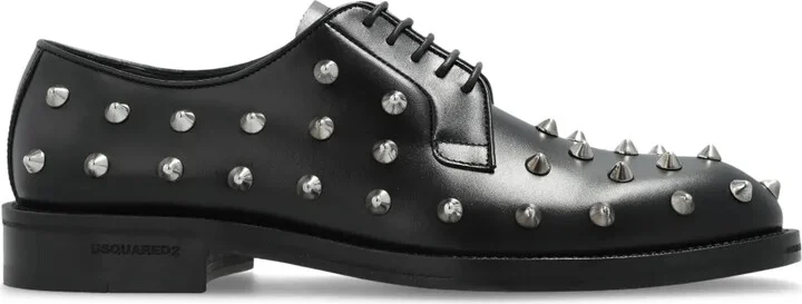 Stud-Embellished Derby Shoes