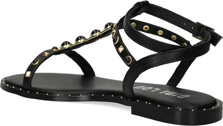 Stud-Embellished Flat Sandals - Image 3