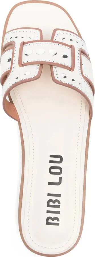 Stud-Embellished Flat Sandals - Image 4