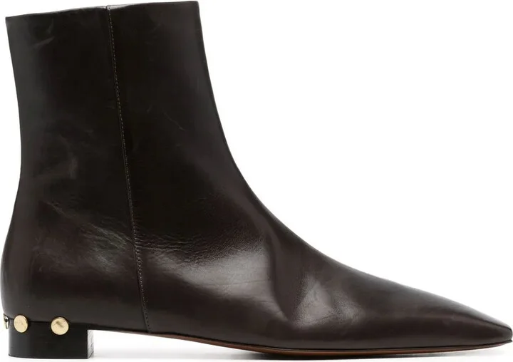 Stud-Embellished Heel Boots