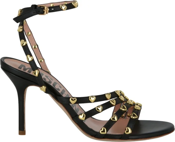 Stud-Embellished Heel Sandals