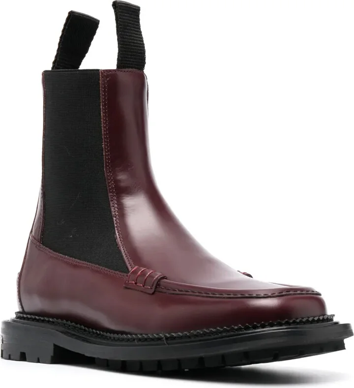 Stud-Embellished Leather Ankle Boots - Image 2