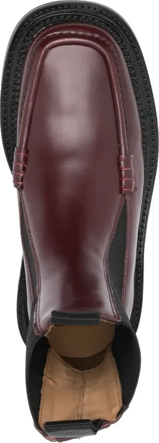 Stud-Embellished Leather Ankle Boots - Image 4