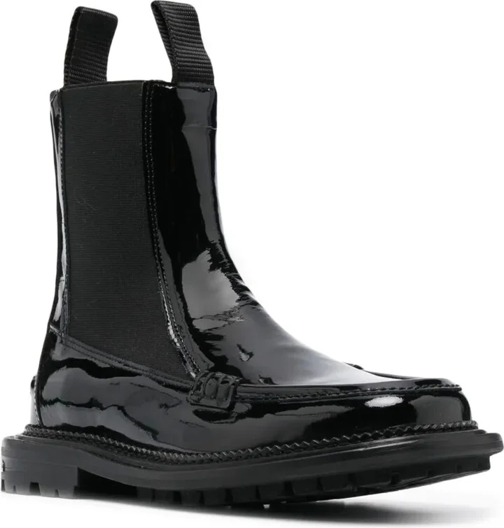 Stud-Embellished Leather Ankle Boots - Image 2
