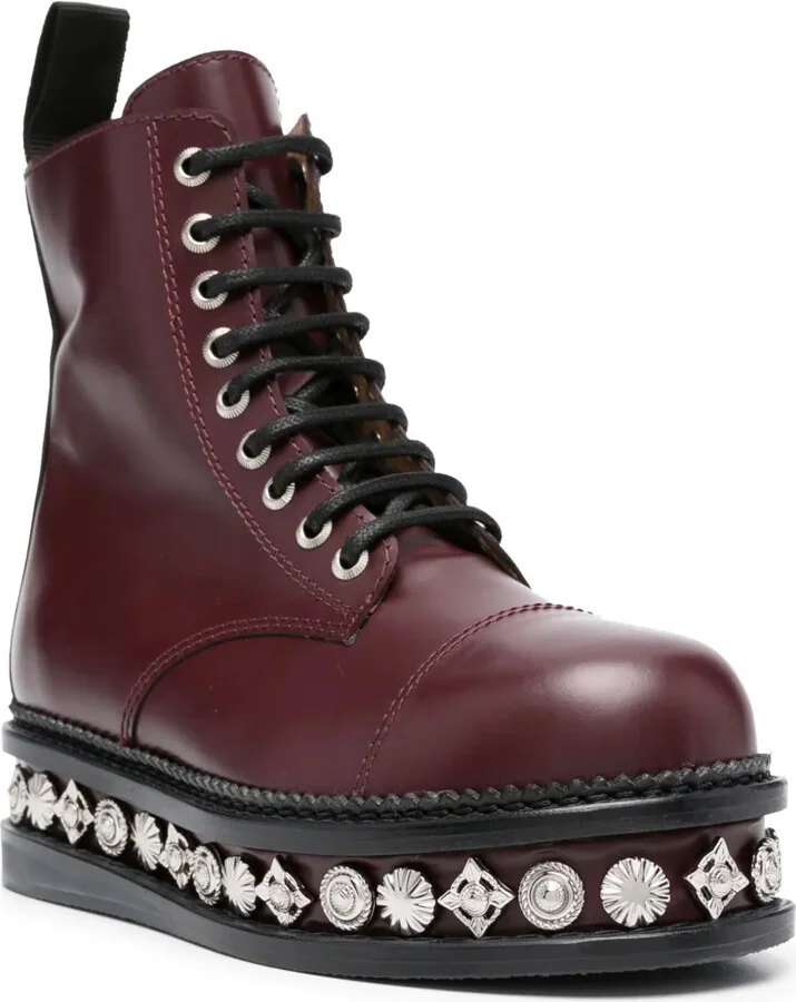 Stud-Embellished Leather Boots - Image 2