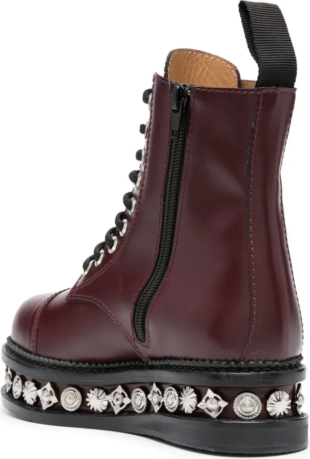 Stud-Embellished Leather Boots - Image 3