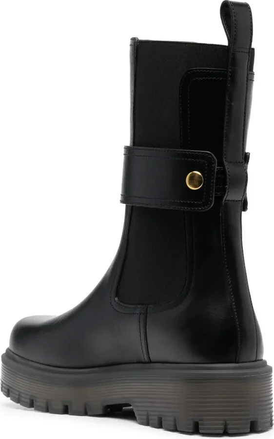 Stud-Embellished Leather Boots - Image 3