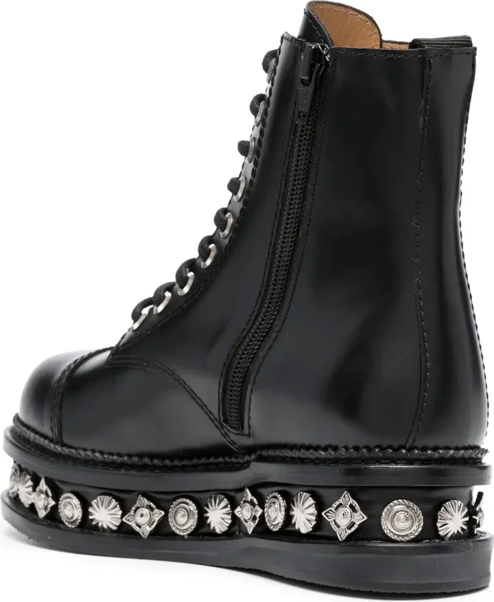 Stud-Embellished Leather Boots - Image 3