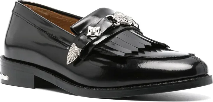 Stud-Embellished Leather Loafers - Image 2