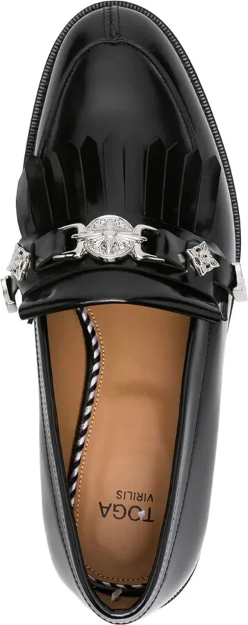 Stud-Embellished Leather Loafers - Image 4